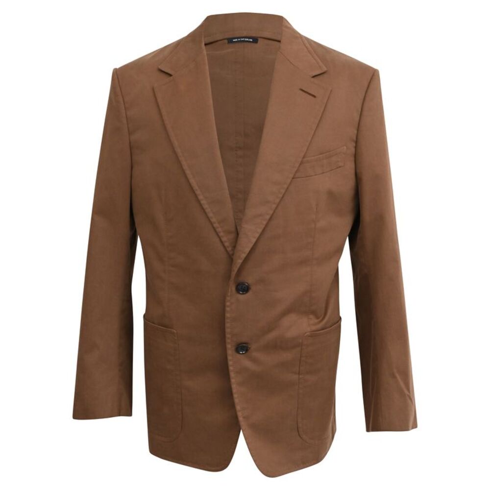 Tom Ford Suit Jacket in Brown Cotton